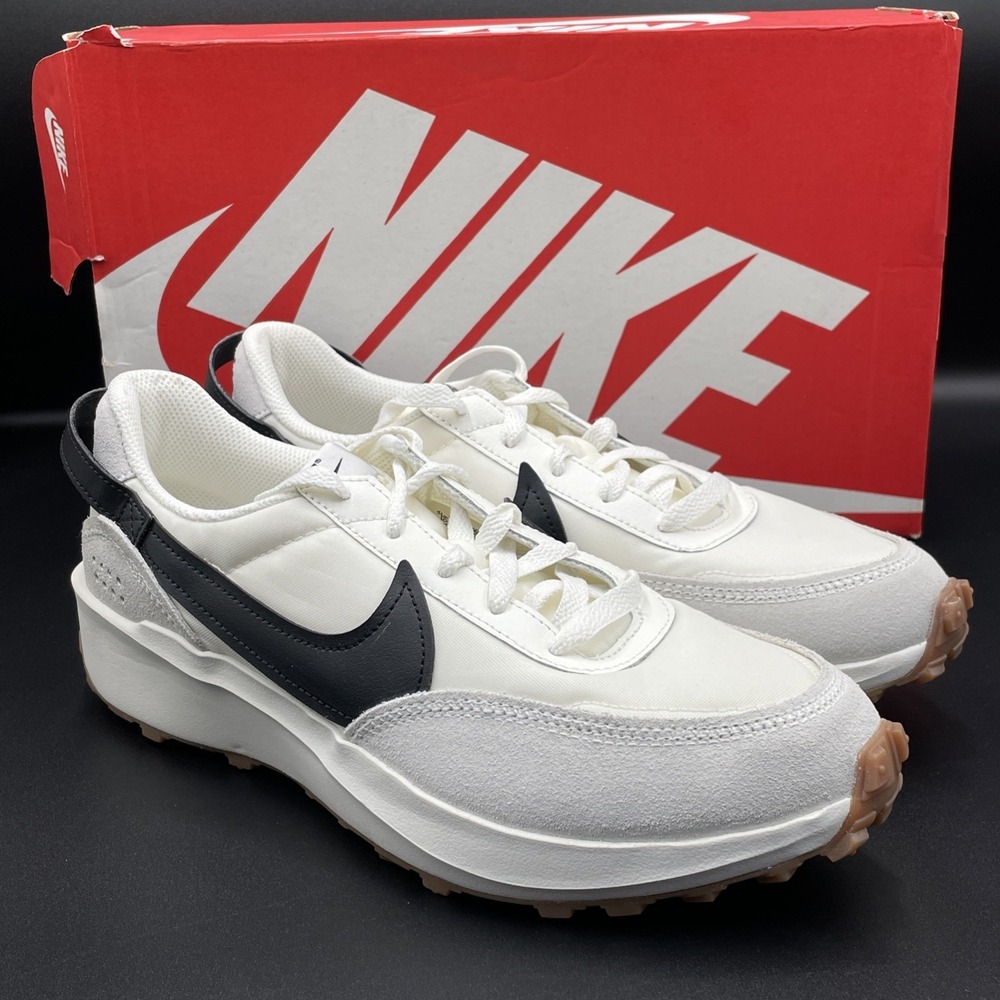 Nike Waffle Debut Shoes White / Sail / Black DH9523-109 Women's Size 11 NEW - Picture 1 of 7
